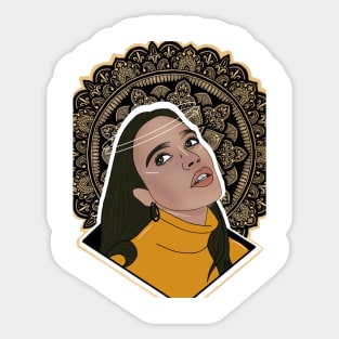 Digital Mandala Portrait Sticker